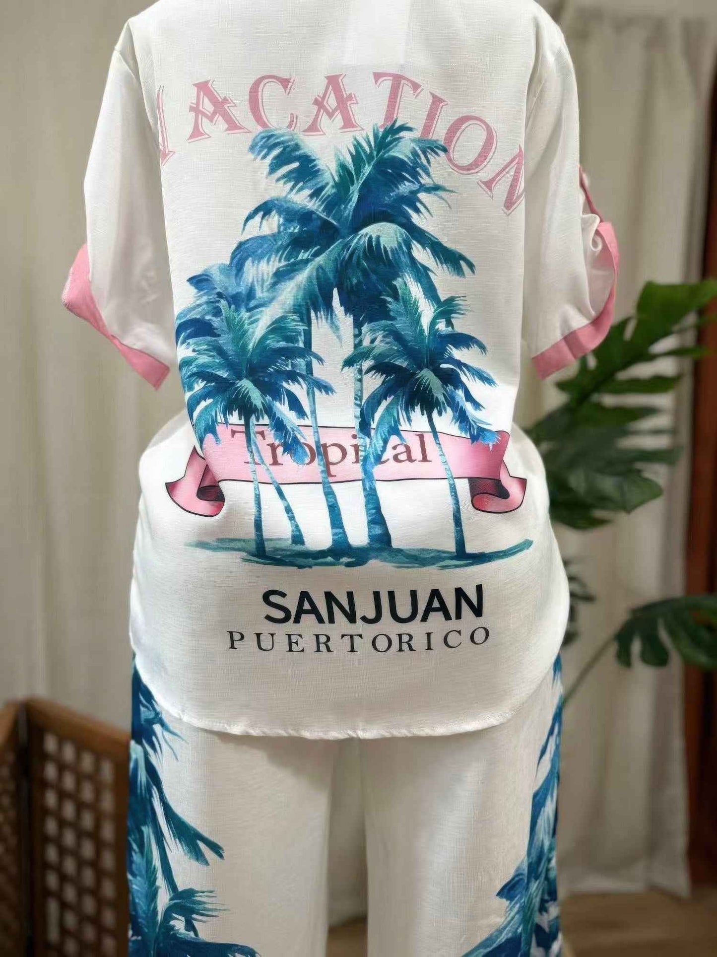 San Juan Palms Two-piece Set - DD Discount Sales
