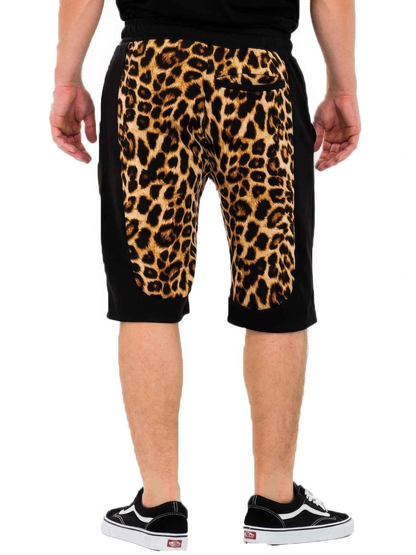 Cheetah Contrast Shorts - DD Discount Sales