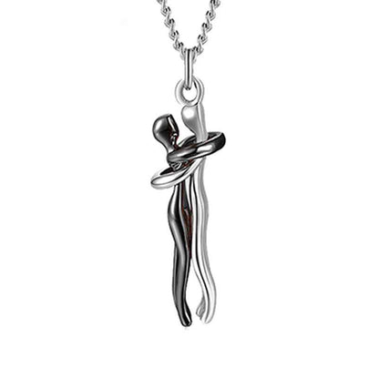 Love Hug Necklace Unisex Men Women Couple Jewelry Simple Temperament Clavicle Chain Valentines Day Lover Gift - DD Discount Sales