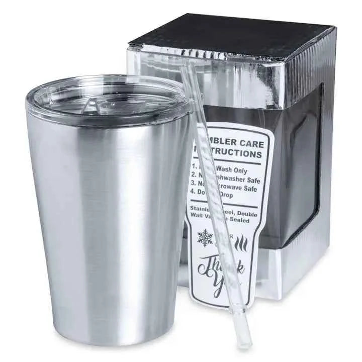 12oz kids stainless steel tumbler with straw - DD Discount Sales
