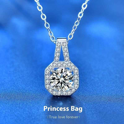 Moissanite S925 Sterling Silver Necklace For Women All-match Niche High Sense - DD Discount Sales