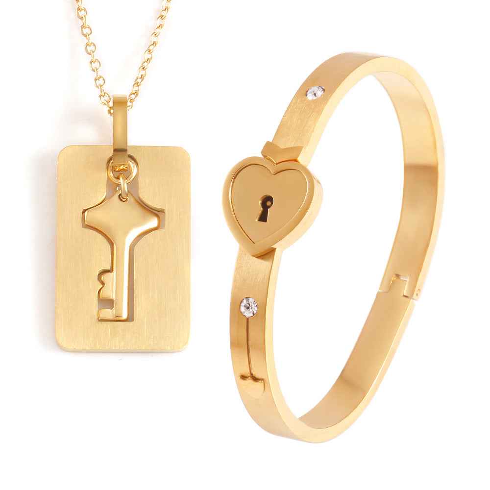 Men And Women Couple Love Lock Alloy Bracelet - DD Discount Sales