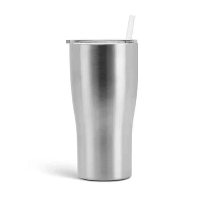 20 oz curve stainless steel tumbler with straw - DD Discount Sales