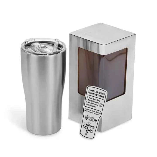 20 oz curve stainless steel tumbler with straw - DD Discount Sales