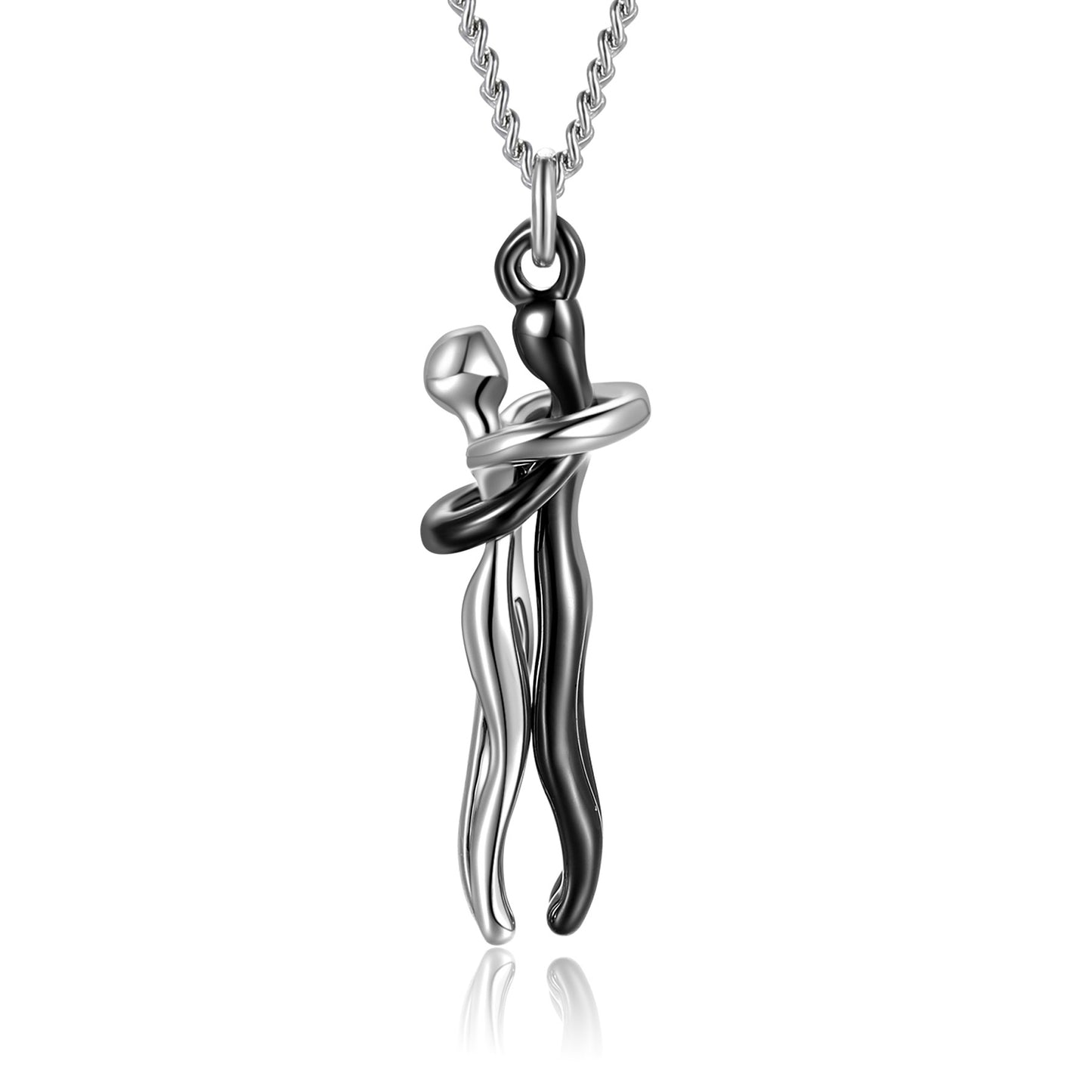 Love Hug Necklace Unisex Men Women Couple Jewelry Simple Temperament Clavicle Chain Valentines Day Lover Gift - DD Discount Sales