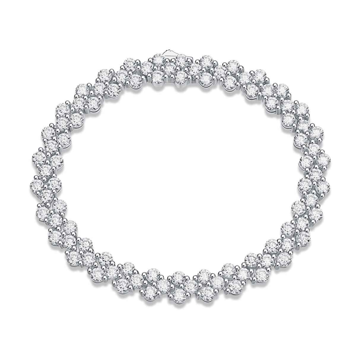 1Kanong Luxury Fashion Mossan Diamond S925 Silver Bracelet Prohibit Tk Sales - DD Discount Sales
