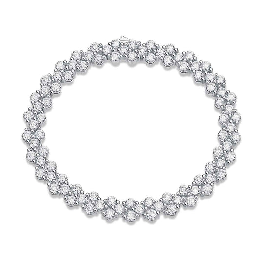 1Kanong Luxury Fashion Mossan Diamond S925 Silver Bracelet Prohibit Tk Sales - DD Discount Sales