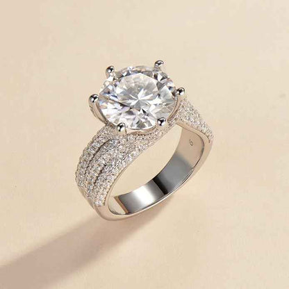 5ct Moissanite Engagement Rings For Women, 11MM Center Stone, D Color VVS1 Created Moissanite Wedding Promise Proposal Rings For Women Her, Anniversary Luxurious Bridal Gift - DD Discount Sales