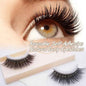 1 Pair Self Adhesive Eyelashes Reusable 3D False Lashes Easy To Wear And Remove Curly Stick On Eye Lashes - DD Discount Sales
