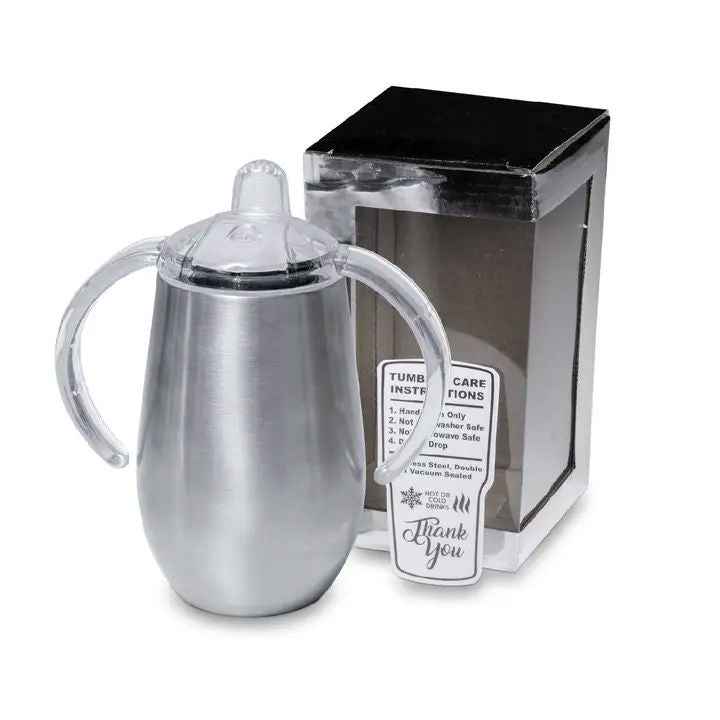 8 oz stainless steel kid's sippy cup - DD Discount Sales