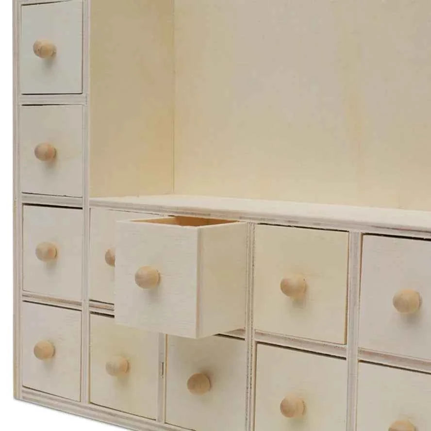 Unfinished Wooden Advent Calendar for Festive DIY Holiday Decor - DD Discount Sales