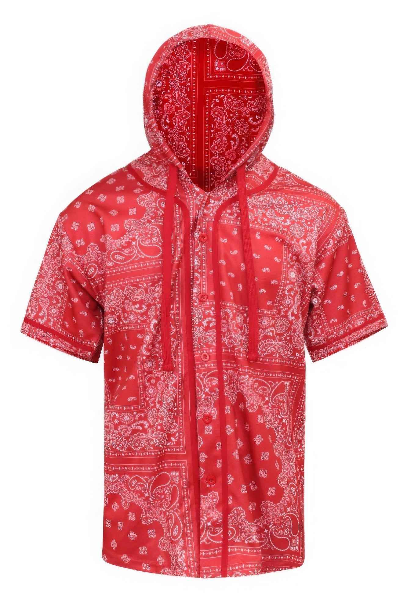 Hooded Bandana Baseball Jersey - DD Discount Sales