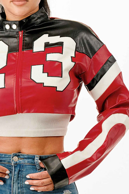 Cropped Moto Jacket - DD Discount Sales