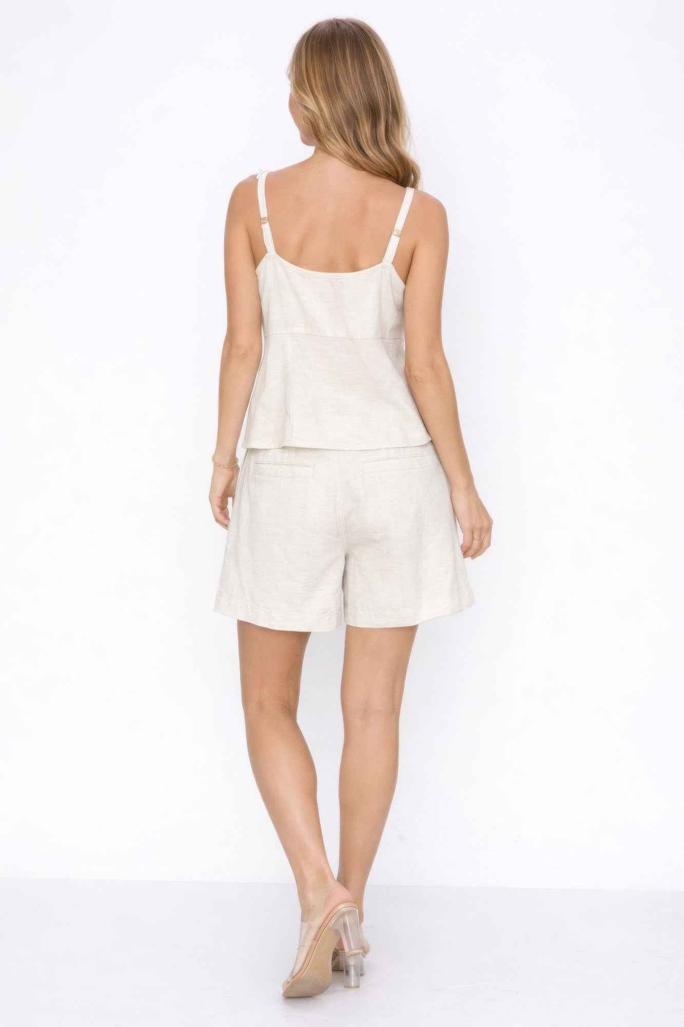 Fresh 100% Linen Set Top And Shorts - DD Discount Sales