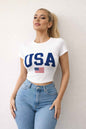 Usa Graphic Fitted T-shirt - DD Discount Sales