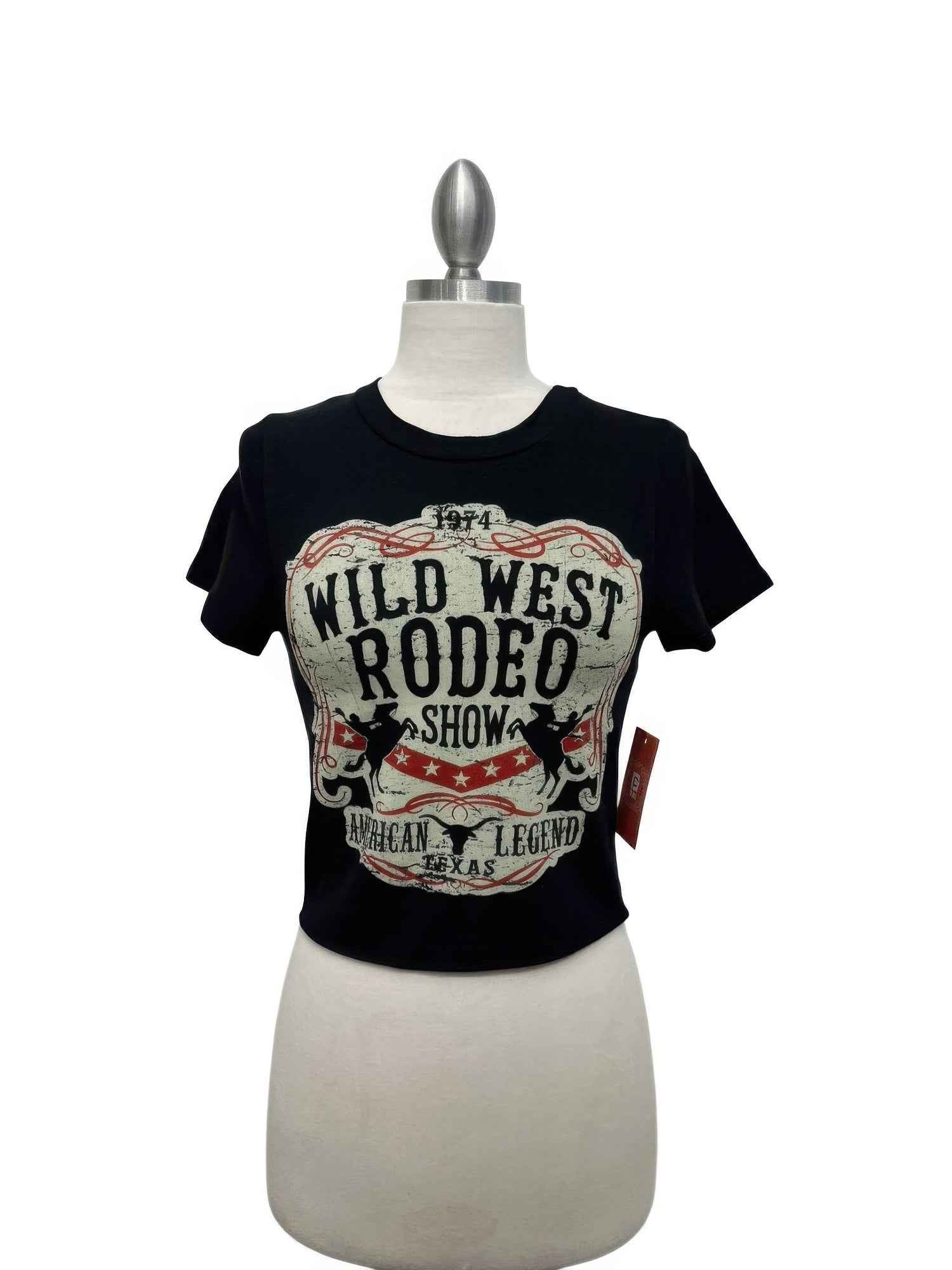 Wild West Rodeo Graphic Crop Tee - DD Discount Sales