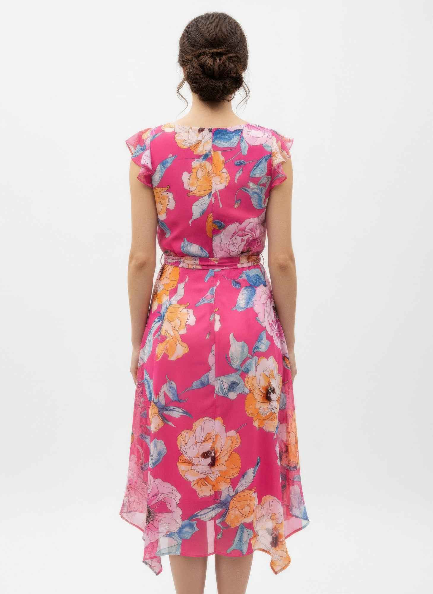 Shelby & Palmer Floral Ruffled Sleeve - DD Discount Sales