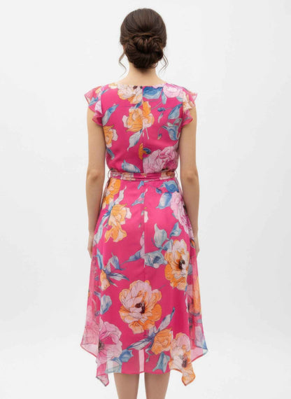 Shelby & Palmer Floral Ruffled Sleeve - DD Discount Sales