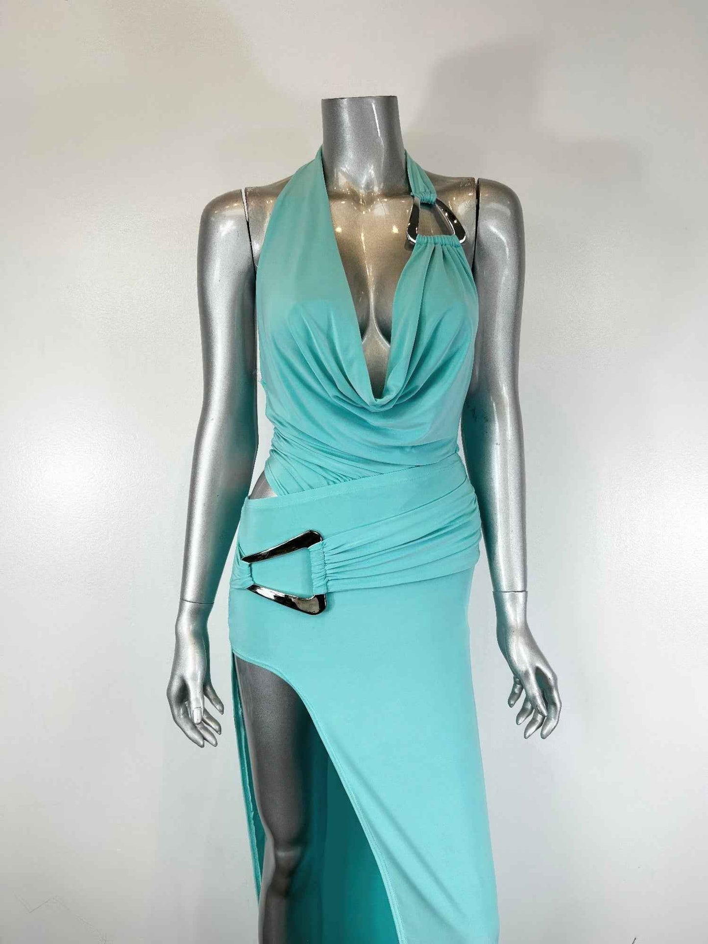 Body Suit Skirt Set Halter Neck Tie - DD Discount Sales