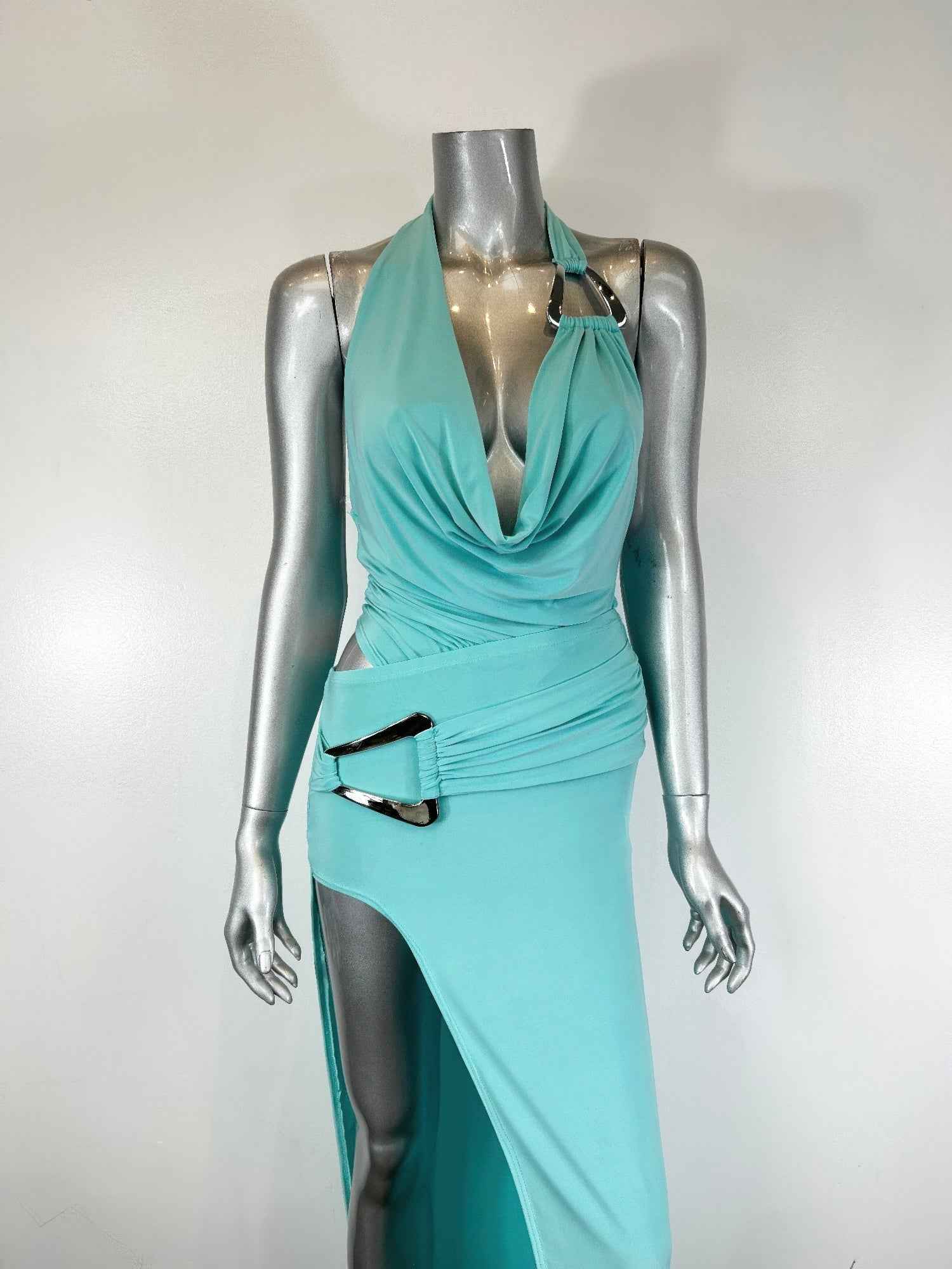 Body Suit Skirt Set Halter Neck Tie - DD Discount Sales