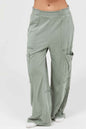 Mineral Wash Wide Leg Cargo Pants - DD Discount Sales