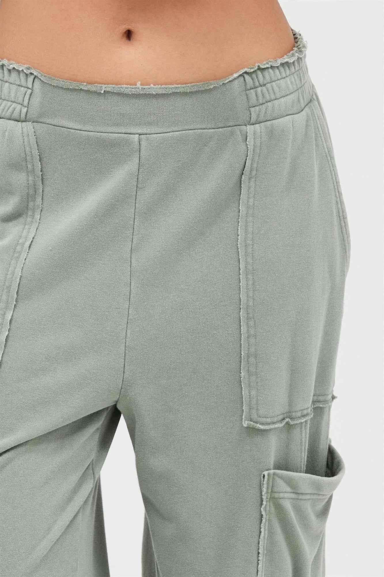 Mineral Wash Wide Leg Cargo Pants - DD Discount Sales