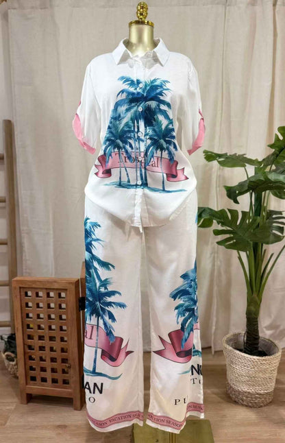 San Juan Palms Two-piece Set - DD Discount Sales