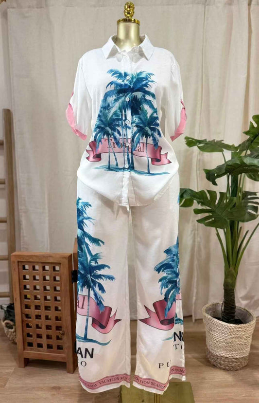 San Juan Palms Two-piece Set - DD Discount Sales