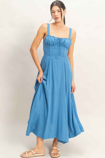 Boned Tie-back Dress - DD Discount Sales