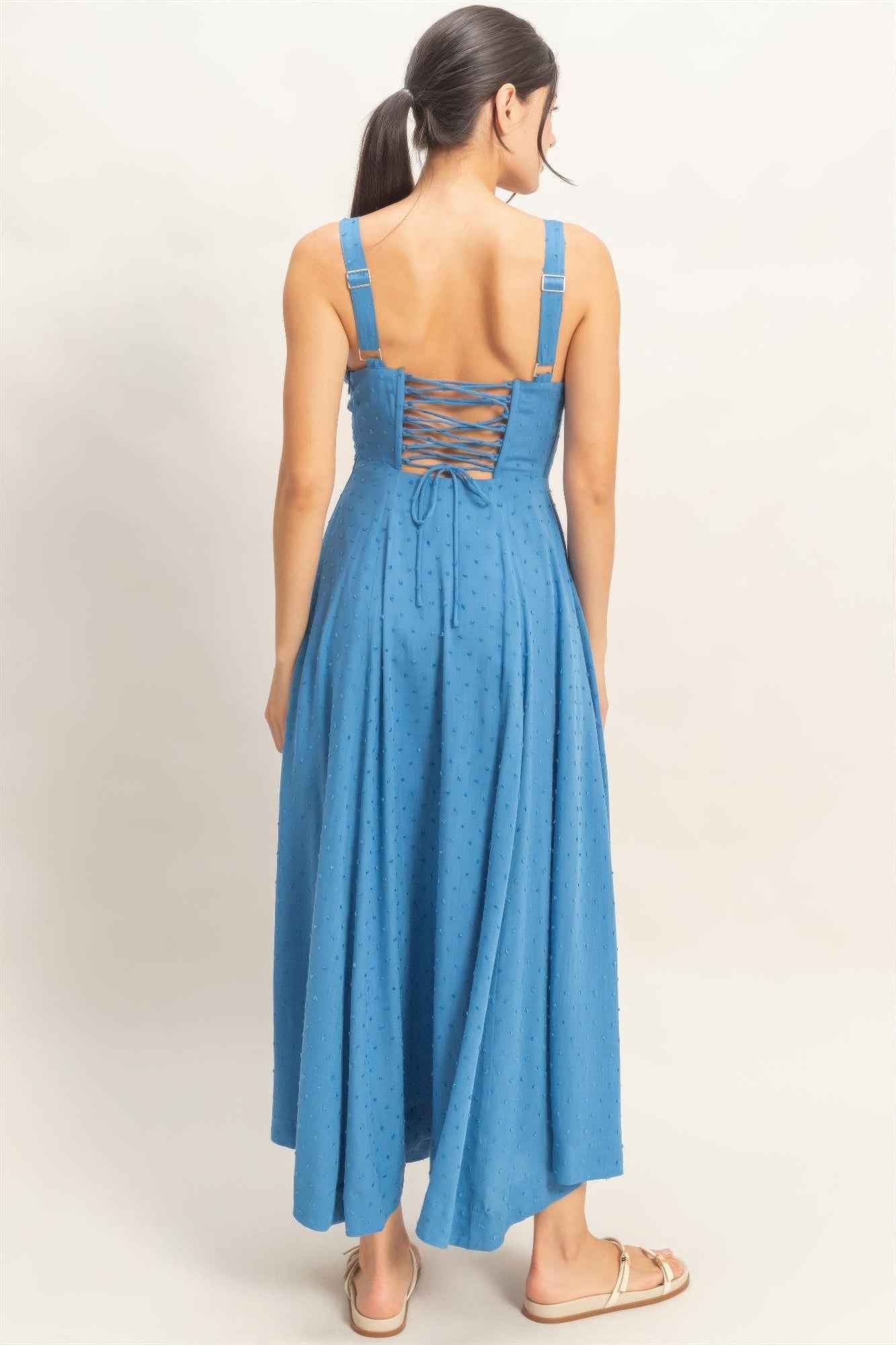 Boned Tie-back Dress - DD Discount Sales