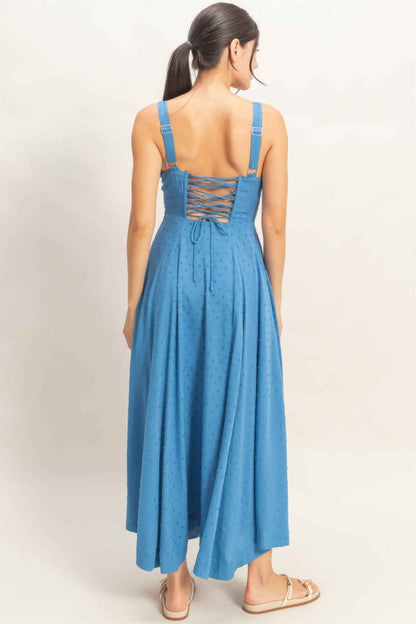 Boned Tie-back Dress - DD Discount Sales