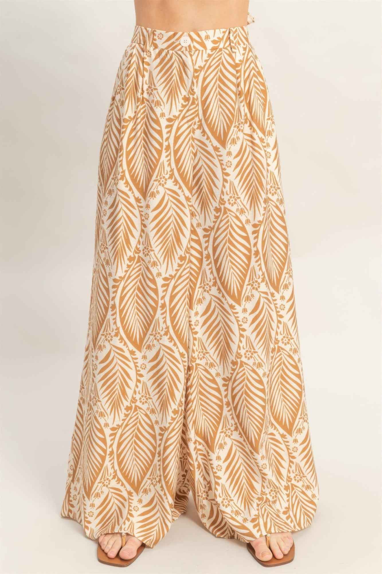 Strapless Top & Pant Print Set - DD Discount Sales