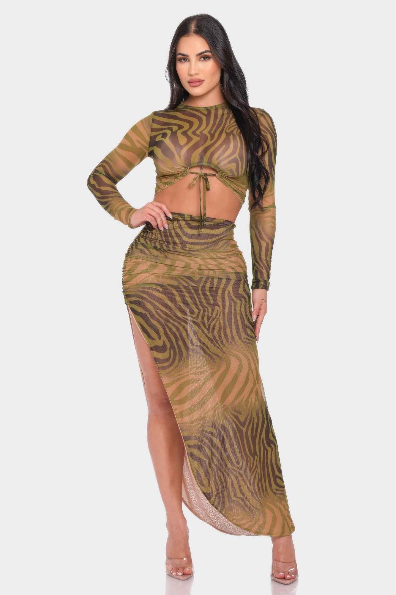 Top And Long Skirt Set - DD Discount Sales