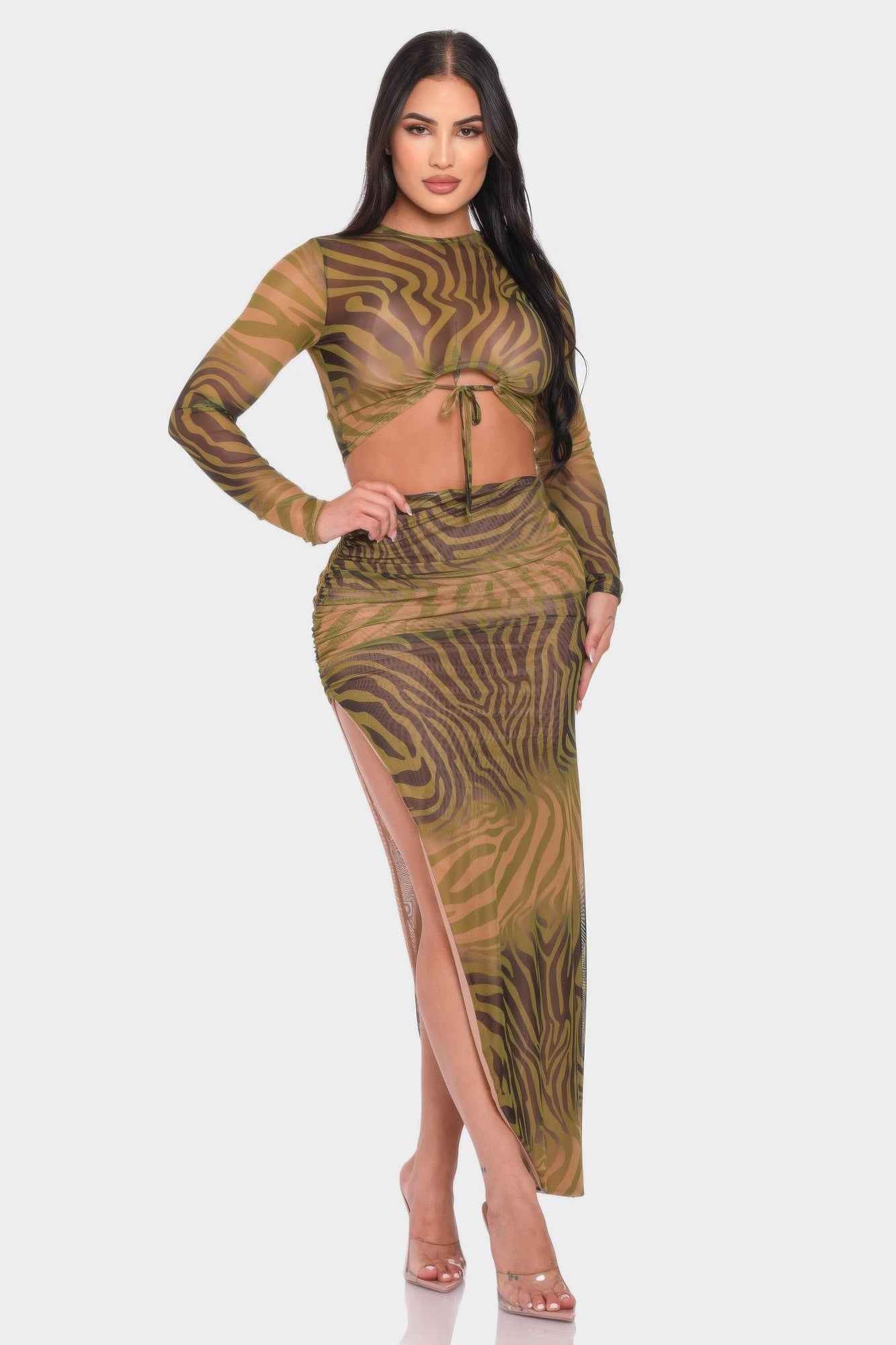 Top And Long Skirt Set - DD Discount Sales