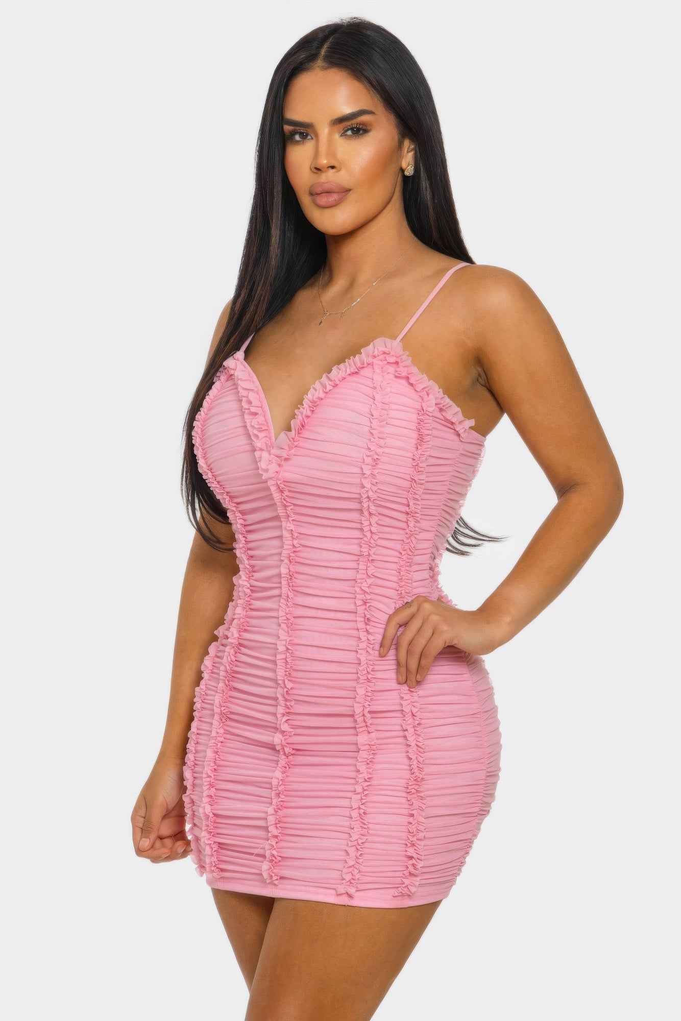Candy Crush Ruched Mini Dress - DD Discount Sales