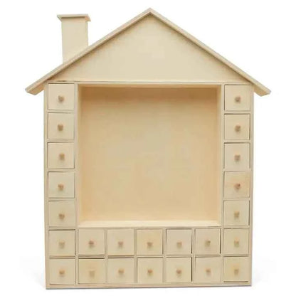 Unfinished Wooden Advent Calendar for Festive DIY Holiday Decor - DD Discount Sales