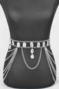 Metal Layered Chain Belt W/acrylic Stone - DD Discount Sales