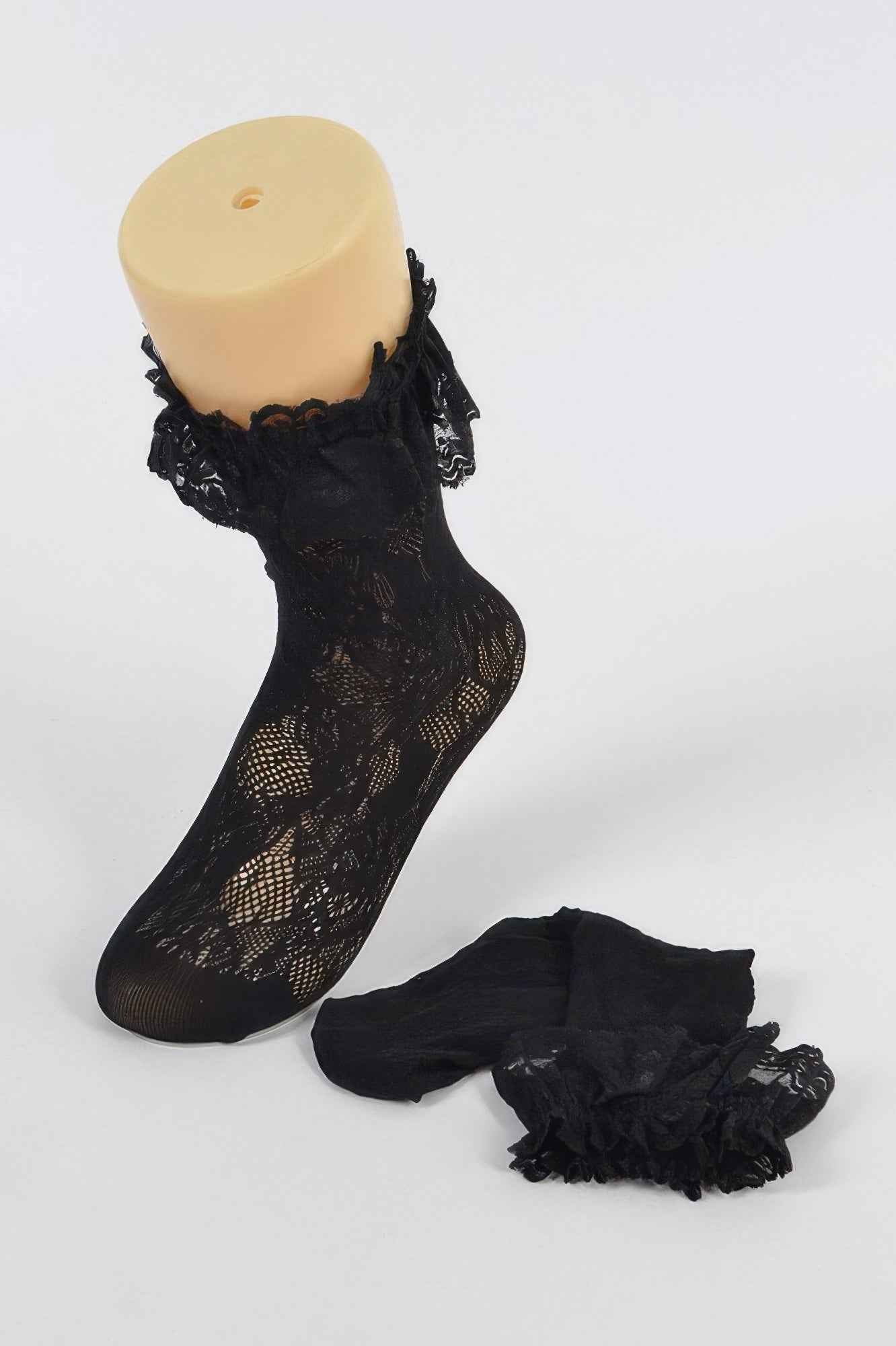 Laced Floral Mesh Socks - DD Discount Sales