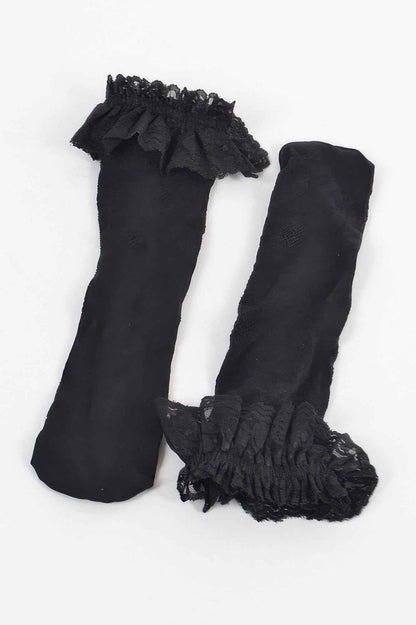 Laced Floral Mesh Socks - DD Discount Sales