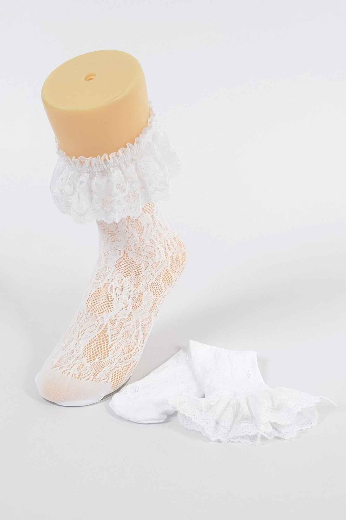 Laced Floral Mesh Socks - DD Discount Sales