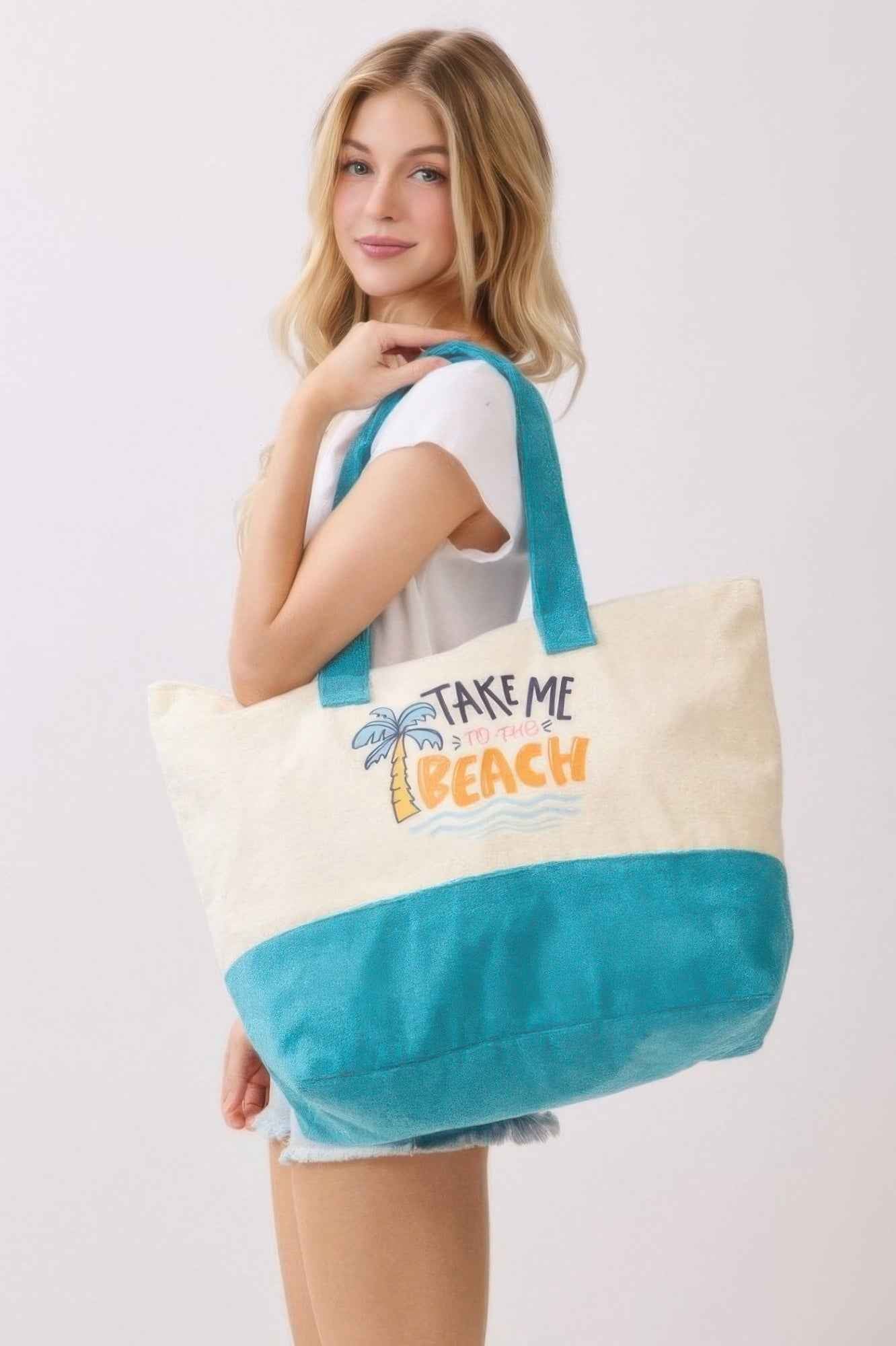 Take Me To The Beach Terry Tote - DD Discount Sales