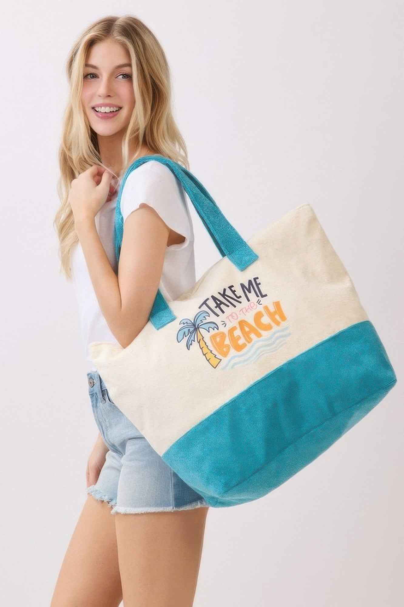 Take Me To The Beach Terry Tote - DD Discount Sales