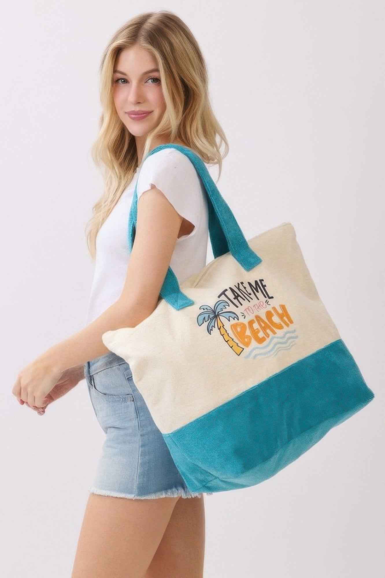 Take Me To The Beach Terry Tote - DD Discount Sales