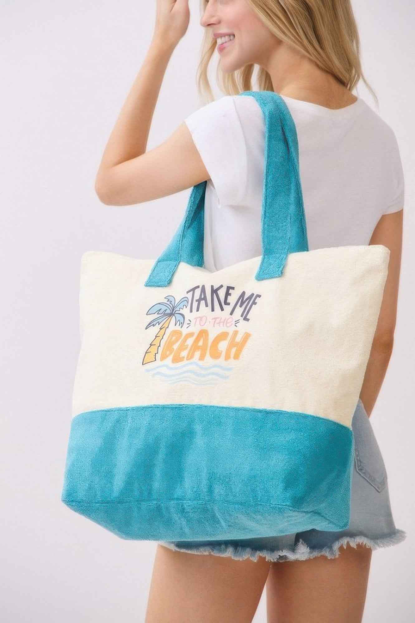 Take Me To The Beach Terry Tote - DD Discount Sales