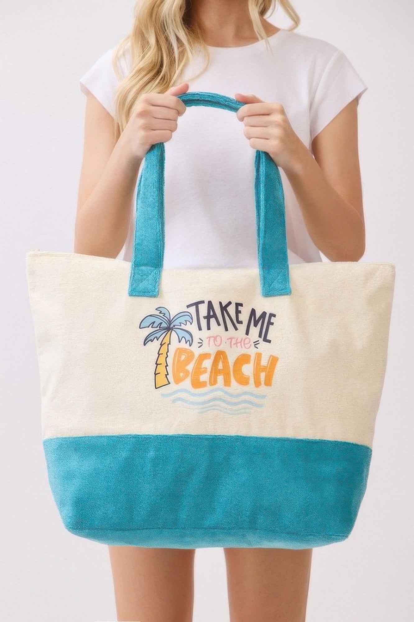 Take Me To The Beach Terry Tote - DD Discount Sales