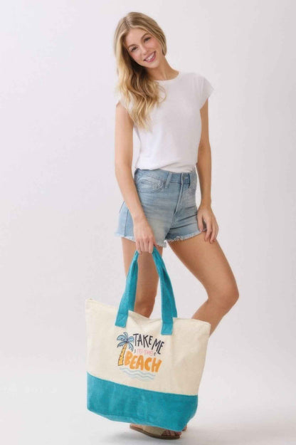 Take Me To The Beach Terry Tote - DD Discount Sales