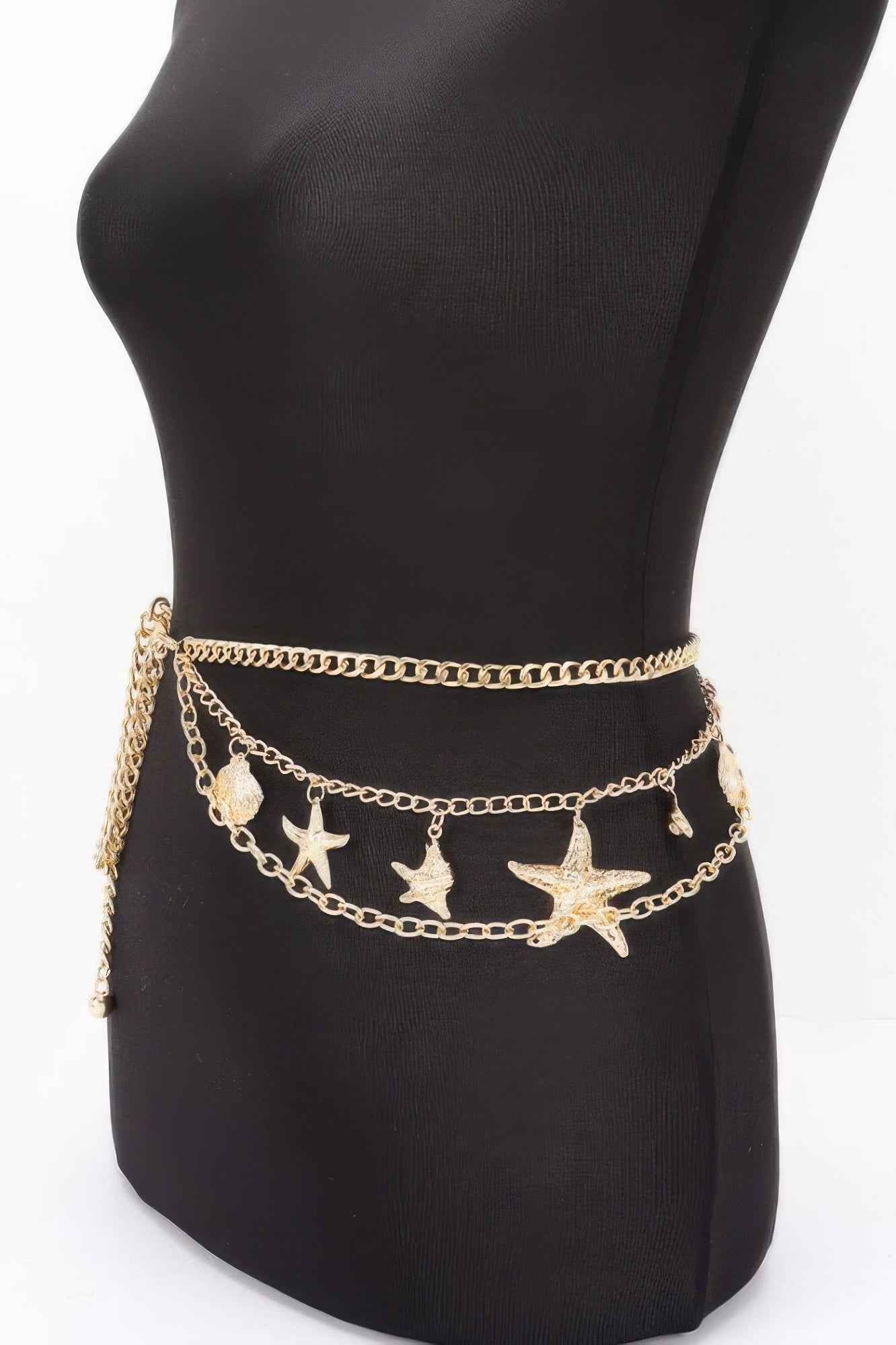 Seashell Starfish Layered Chain Belt - DD Discount Sales