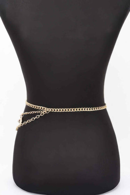 Seashell Starfish Layered Chain Belt - DD Discount Sales