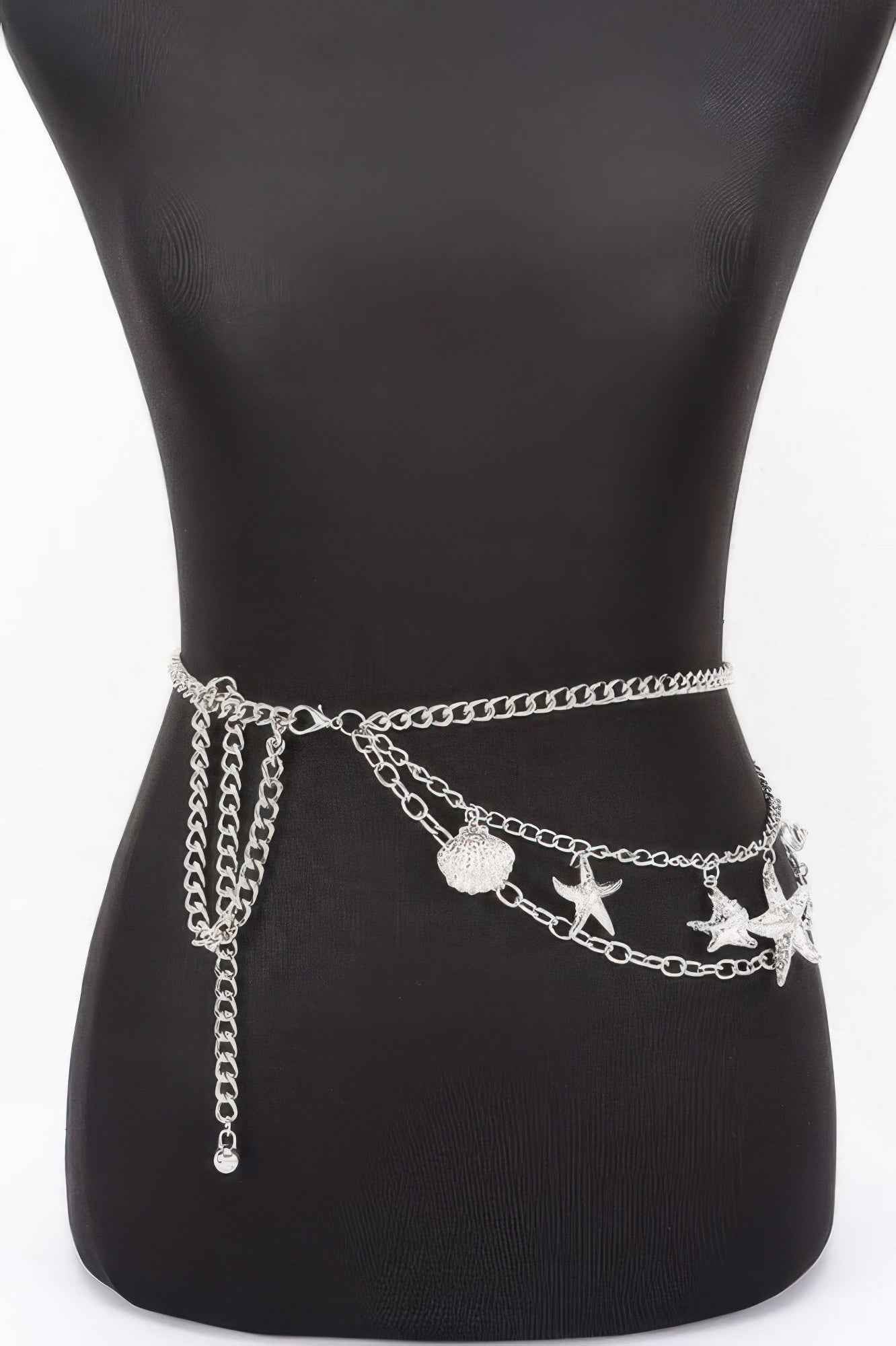 Seashell Starfish Layered Chain Belt - DD Discount Sales