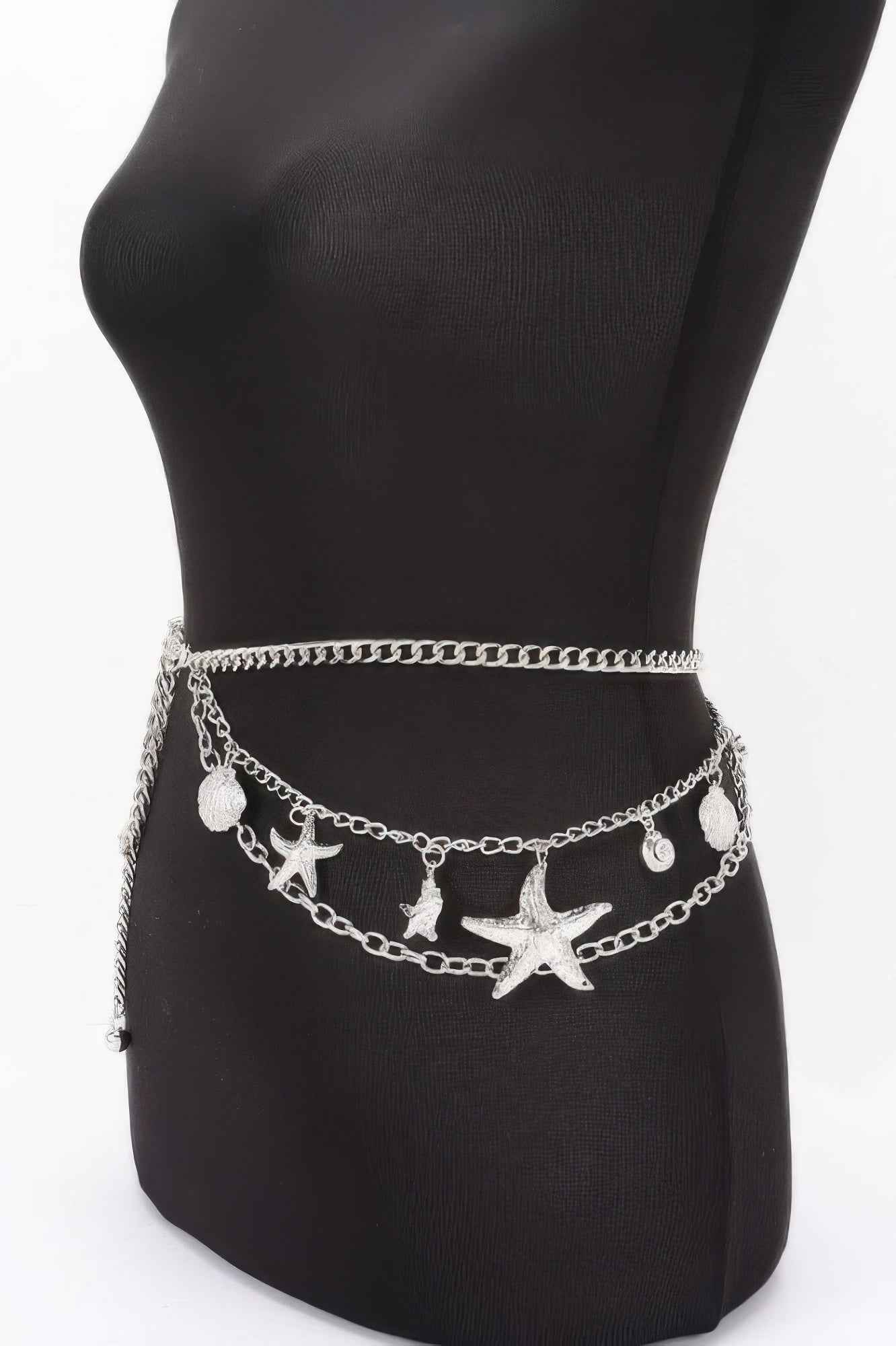 Seashell Starfish Layered Chain Belt - DD Discount Sales
